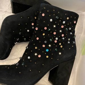 Black Suede Steve Madden booties